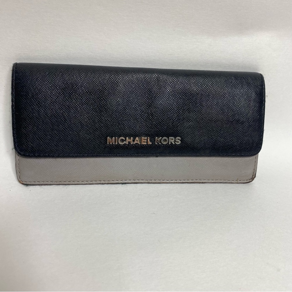 Michael Kors Wallet Long Rectangular Gray Black M… - image 1